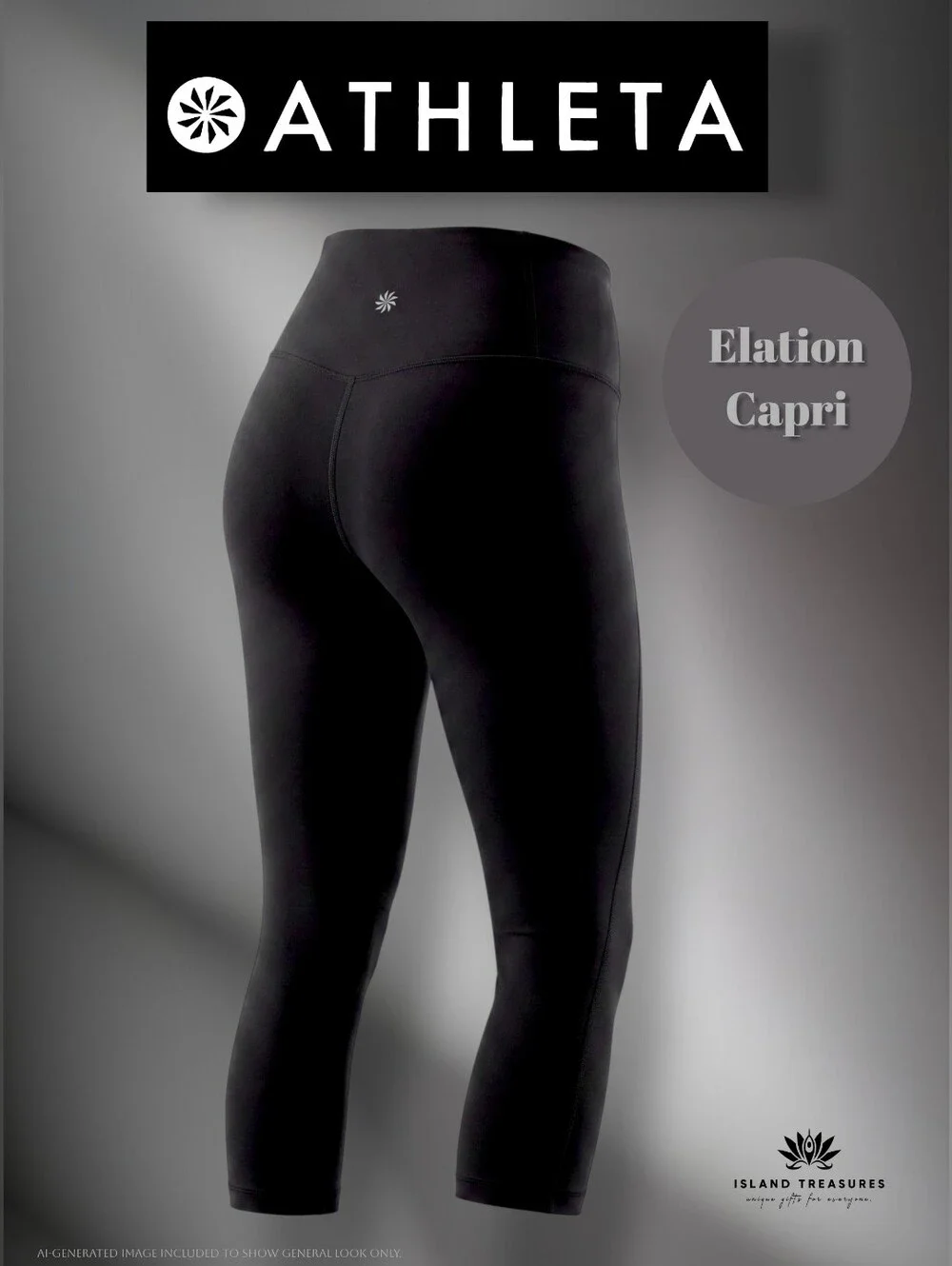 Athleta Elation Size Small Women's Ultra High Rise Black Capri Back Pocket - Picture 14 of 14